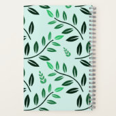 Minimalist Green Foliage Journal Botanical Nature ノートブック (裏面)