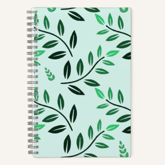 Minimalist Green Foliage Journal Botanical Nature ノートブック