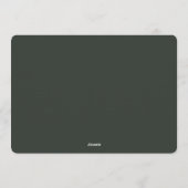 Minimalist Green Gold Merry Christmas Handwriting  招待状 (裏面)