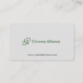 Minimalist Green Gray Clean Modern Managers 名刺 (裏面)