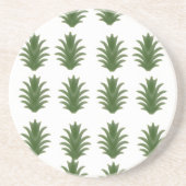 Minimalist Green Leaf Botanical Paper Plate コースター (正面)