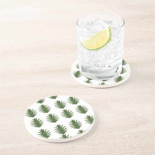 Minimalist Green Leaf Botanical Paper Plate コースター (側面)