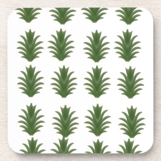 Minimalist Green Leaf Botanical Paper Plate コースター (正面)