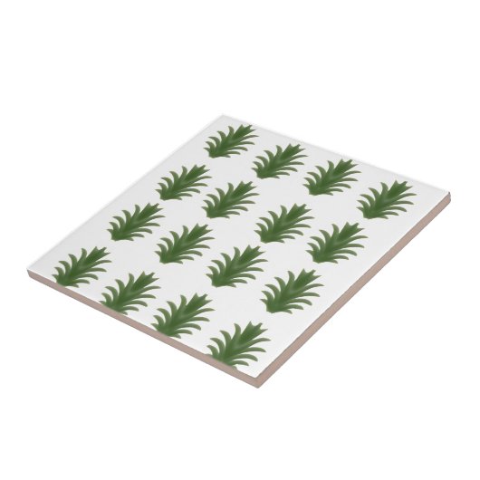 Minimalist Green Leaf Botanical Paper Plate タイル (側面)