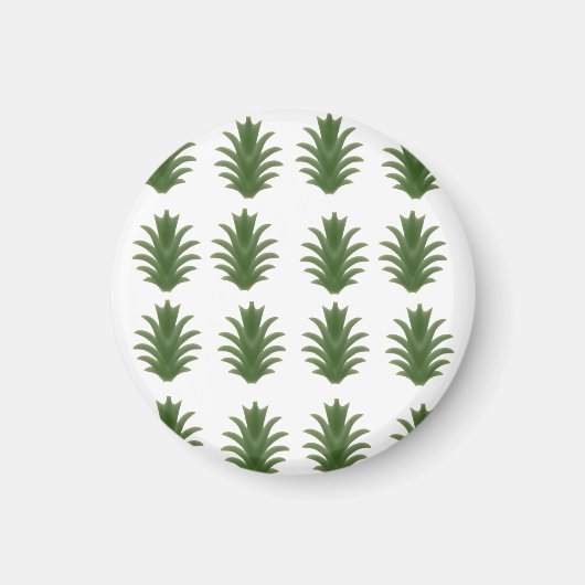 Minimalist Green Leaf Botanical Paper Plate マグネット (正面)