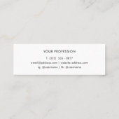 Minimalist Green Leather Monogram with White Back スキニー名刺 (裏面)