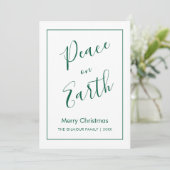 Minimalist|Green Peace on Earth Christmas Card 招待状 (スタンド正面)