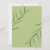 Minimalist Green Watercolor Lanterns Iftar 招待状 (裏面)