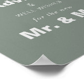 Minimalist Green Wedding Advice and Well Wishes  ポスター (角)