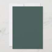 Minimalist green wedding ring  招待状 (裏面)