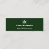 Minimalist Green & White Logo CTA QR-code スキニー名刺 (正面)