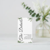 Minimalist Greenery Invitation Card エンクロージャーカード (スタンド正面)