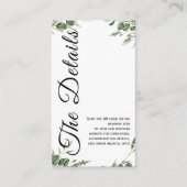 Minimalist Greenery Invitation Card エンクロージャーカード (正面)