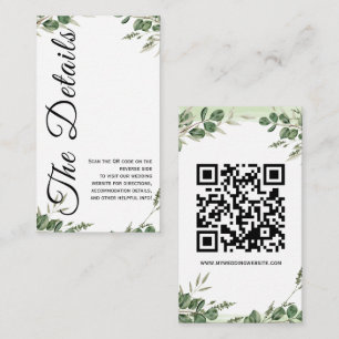 Minimalist Greenery Invitation Card エンクロージャーカード
