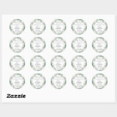 Minimalist Greenery Thank You Round Sticker ラウンドシール (シート)