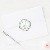 Minimalist Greenery Thank You Round Sticker ラウンドシール (封筒)
