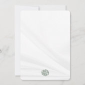 Minimalist Greenery Watercolor Eucalyptus Elegant  招待状 (裏面)