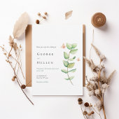 Minimalist Greenery Wedding Invitation 招待状