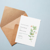 Minimalist Greenery Wedding Invitation 招待状
