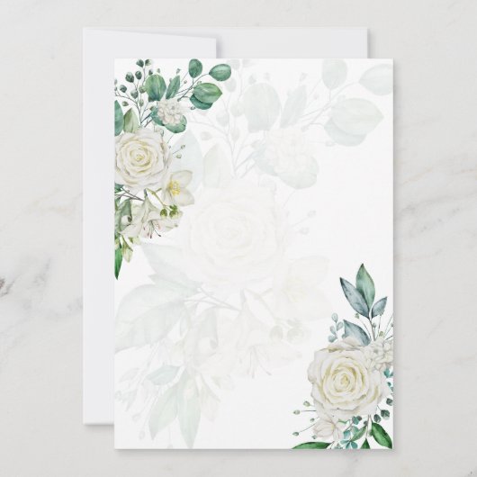 Minimalist Greenery Wedding Invitation Card 招待状 (裏面)