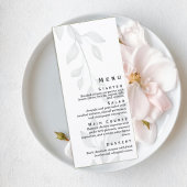 Minimalist Greenery Wedding Menu メニュー