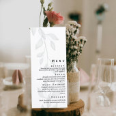 Minimalist Greenery Wedding Menu メニュー