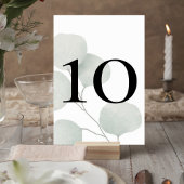 Minimalist Greenery Wedding Table Number Card テーブルナンバー