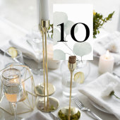 Minimalist Greenery Wedding Table Number Card テーブルナンバー