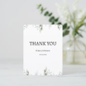 Minimalist Greenery Wedding Thank You Card (スタンド正面)