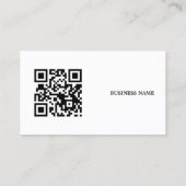 Minimalist Grey Bold Monogram QR code Consultant 名刺 (裏面)