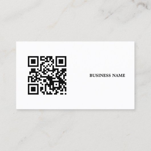 Minimalist Grey Bold Monogram QR code Consultant 名刺 (裏面)