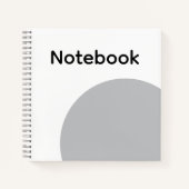 Minimalist Grey Circle Notebook ノートブック (正面)