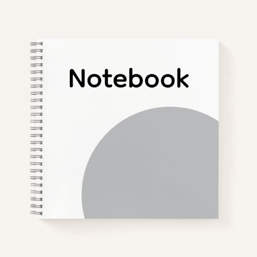 Minimalist Grey Circle Notebook ノートブック (正面)