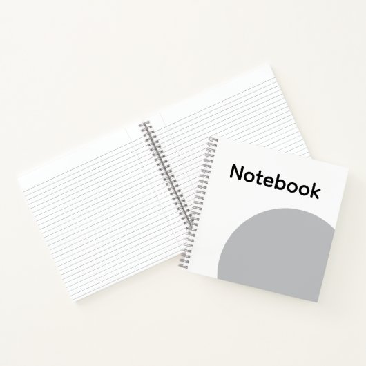 Minimalist Grey Circle Notebook ノートブック (内部)