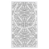 Minimalist Grey Floral Pattern スモールペーパーバッグ (裏面)