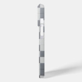 Minimalist Grey &White Checkered Phone Case Modern Case-Mate iPhoneケース (裏面 / 左)