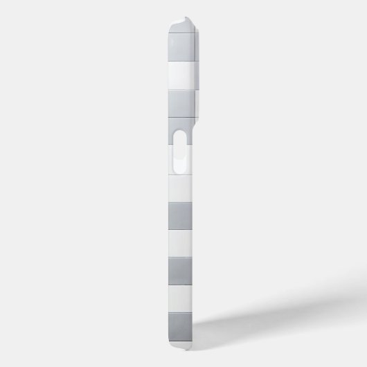 Minimalist Grey &White Checkered Phone Case Modern Case-Mate iPhoneケース (裏面 / 右)