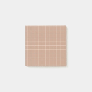 Minimalist Grid Post-it® Notes in Earth Tones ポストイット