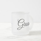 Minimalist Groom Frosted Glass Mug フロストグラスマグカップ (正面右)