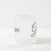 Minimalist Groom Frosted Glass Mug フロストグラスマグカップ (中央)