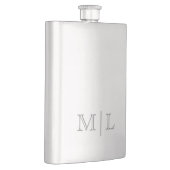 Minimalist Groomsman Gift Monogrammed フラスク (右)