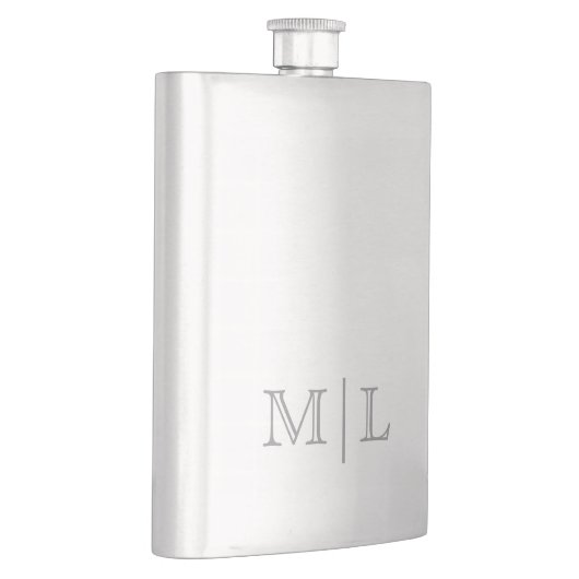Minimalist Groomsman Gift Monogrammed フラスク (右)