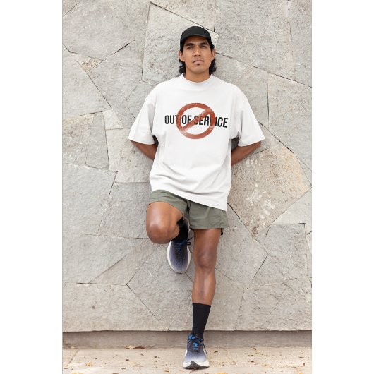 Minimalist Grunge Out of Service Graphic Tee | Tシャツ