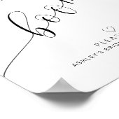 Minimalist Guest Book Bridal Shower Sign ポスター (角)
