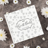 Minimalist Guest Book with Hand-Drawn Hearts ノートブック