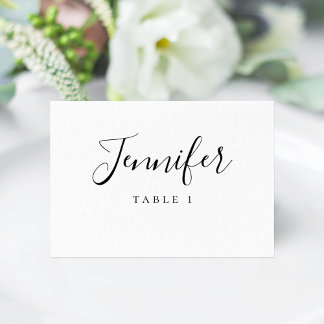 Minimalist Guest Name Table Card Place Card