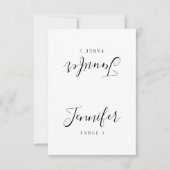 Minimalist Guest Name Table Card Place Card (正面)