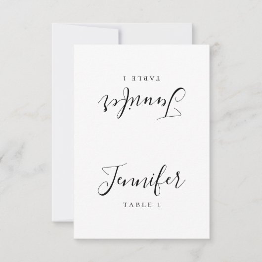 Minimalist Guest Name Table Card Place Card (正面)