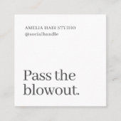 Minimalist Hair Salon Refer a Friend QR Code  スクエア名刺 (正面)