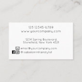 Minimalist Hair Stylist 名刺 (裏面)